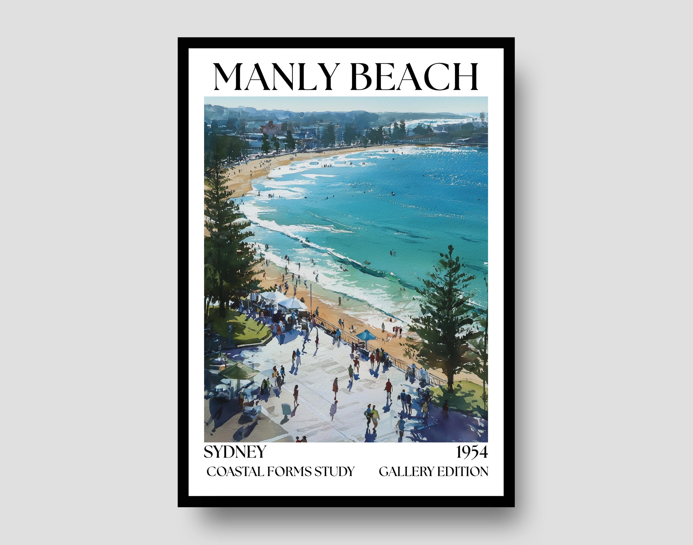 Manly Beach Henri Mattise Poster - Sydney Northern Beaches Print