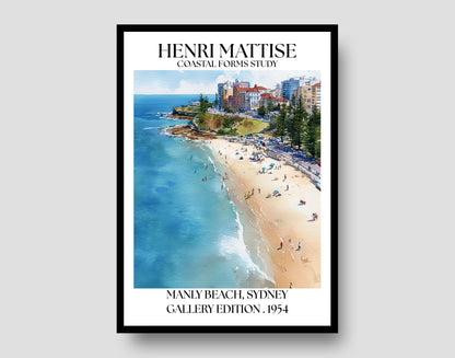 Henri Mattise Manly Beach Poster - Sydney Prints