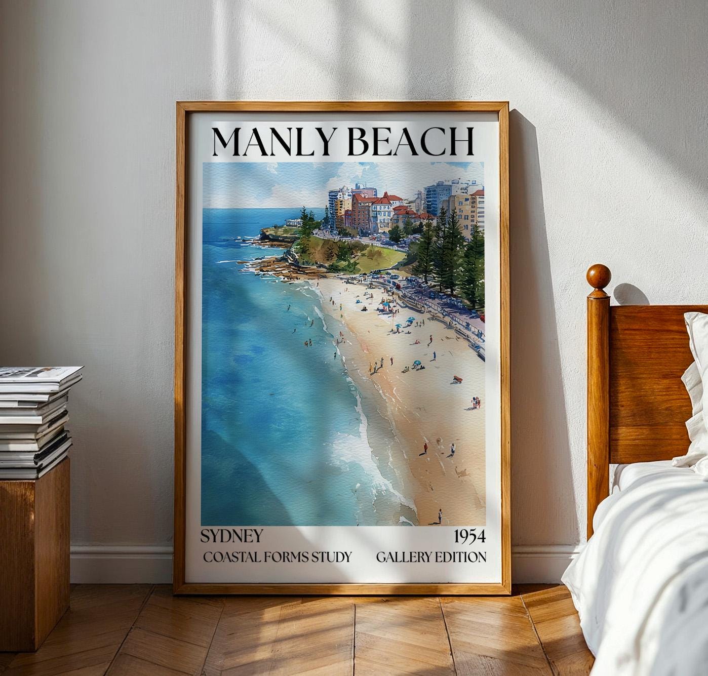 Manly Beach Henri Mattise Poster - Sydney Travel Wall Art Print