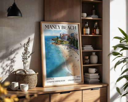 Manly Beach Henri Mattise Poster - Sydney Travel Wall Art Print