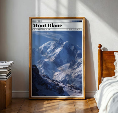 Mont Blanc Print - French Alps Mountain Art