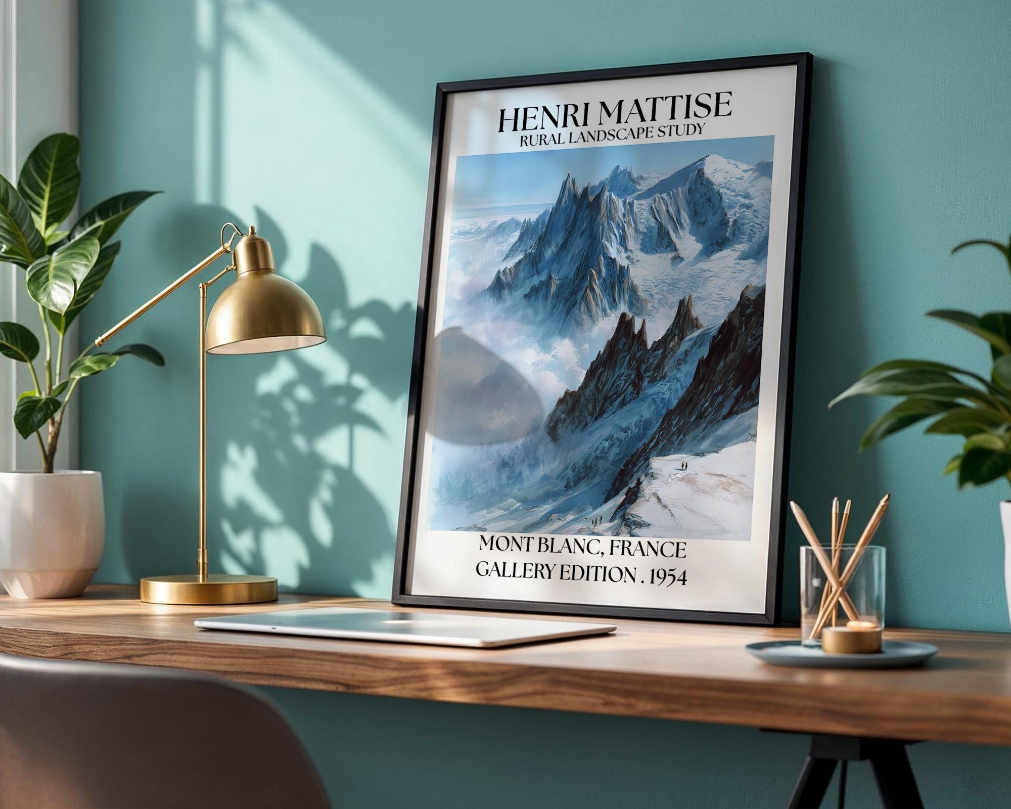 Henri Mattise Mont Blanc Poster - French Alps Print - France Wall Art