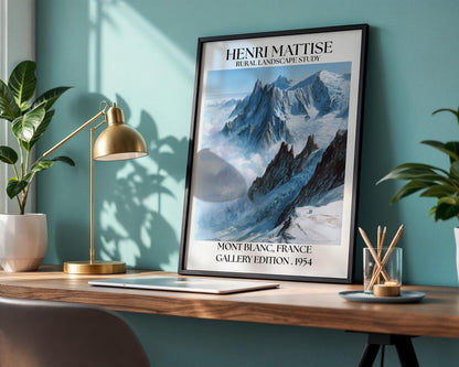 Henri Mattise Mont Blanc Poster - French Alps Print - France Wall Art
