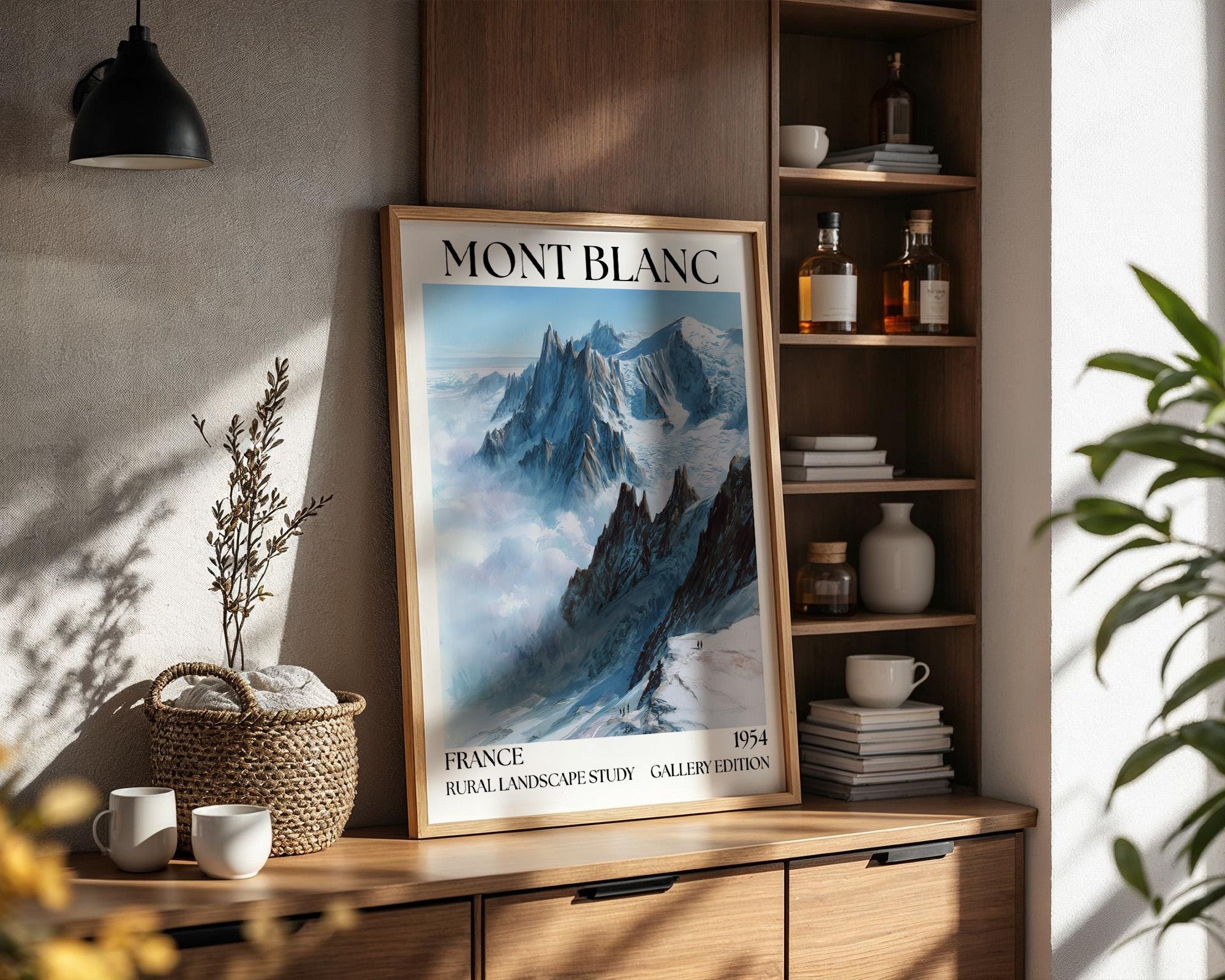 Mont Blanc Henri Mattise Poster - French Alps Watercolour Travel Print