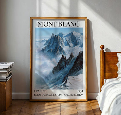 Mont Blanc Henri Mattise Poster - French Alps Watercolour Travel Print