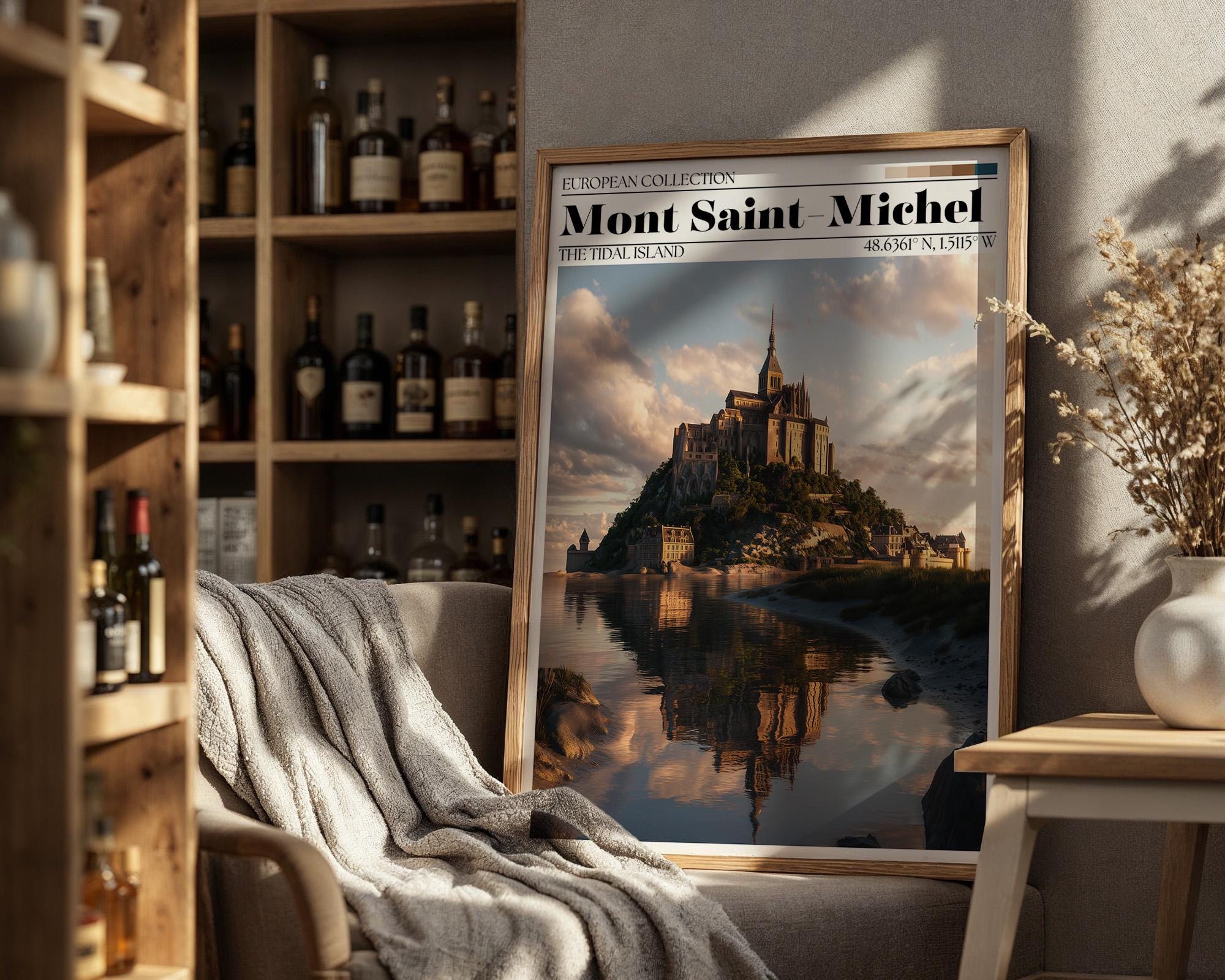 Mont Saint-Michel Poster - Normandy Travel Print - French Wall Art