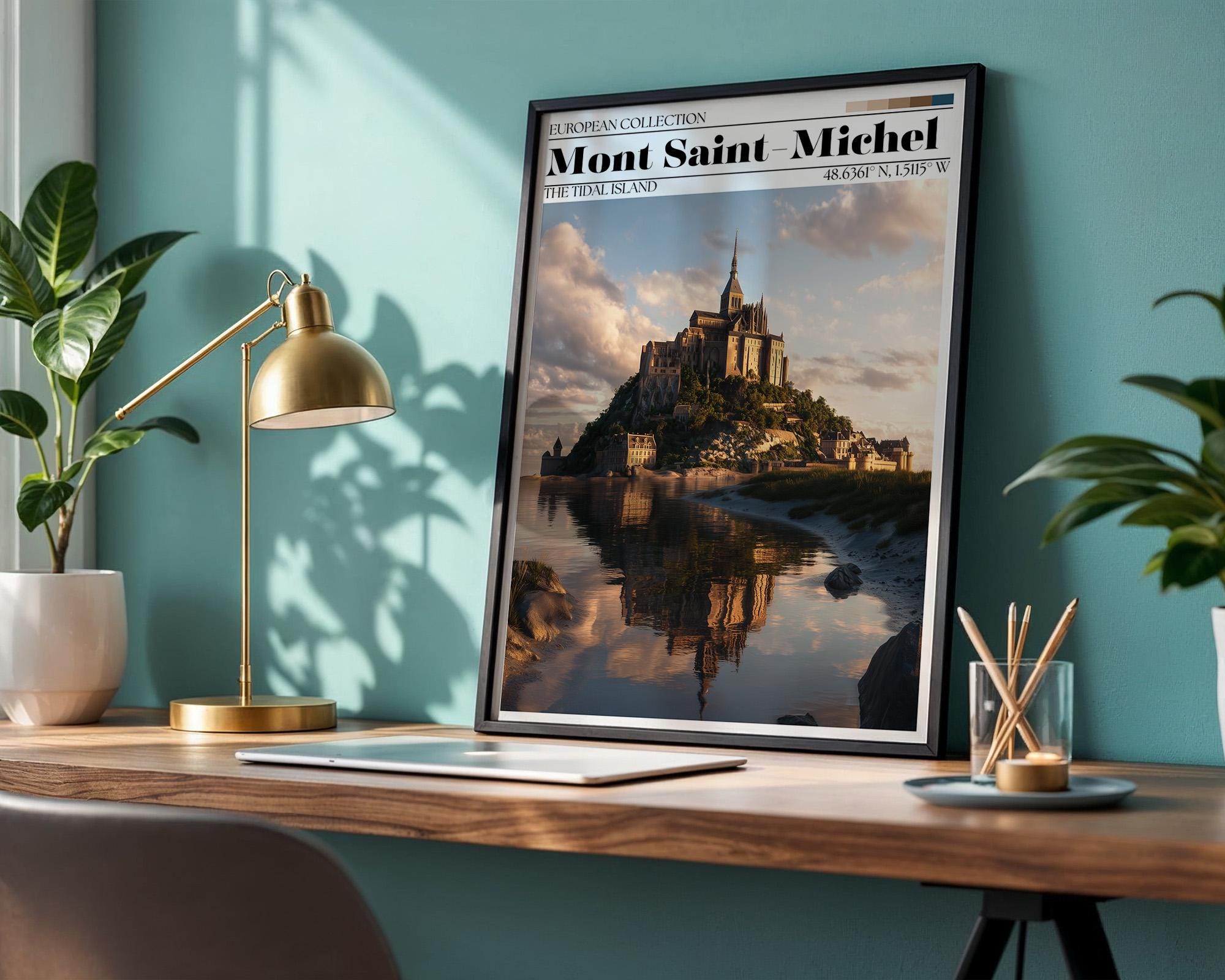 Mont Saint-Michel Poster - Normandy Travel Print - French Wall Art