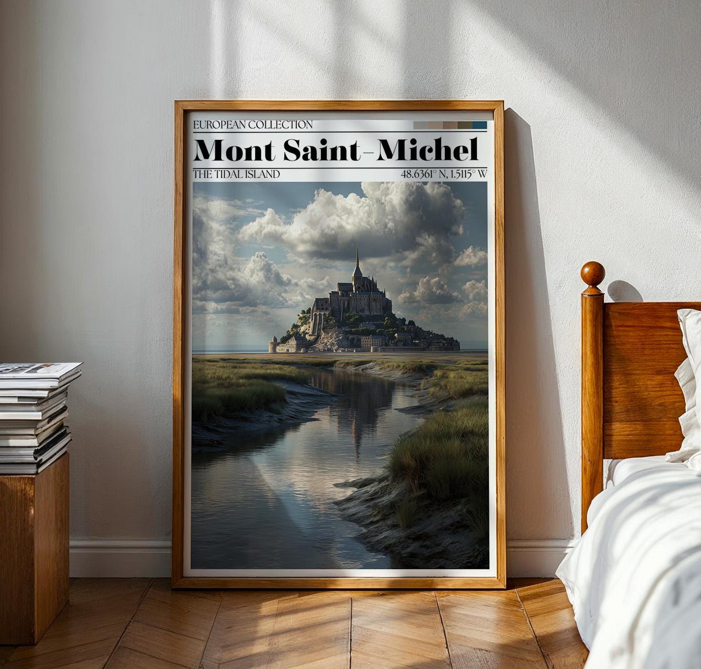 Mont Saint-Michel Poster - French Travel Wall Art Print