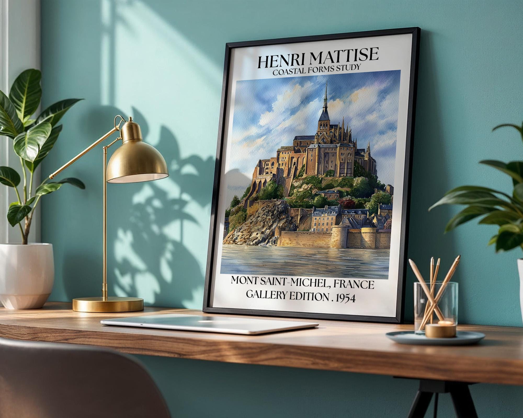 Henri Mattise Mont Saint-Michel Poster - French Travel Wall Art Print