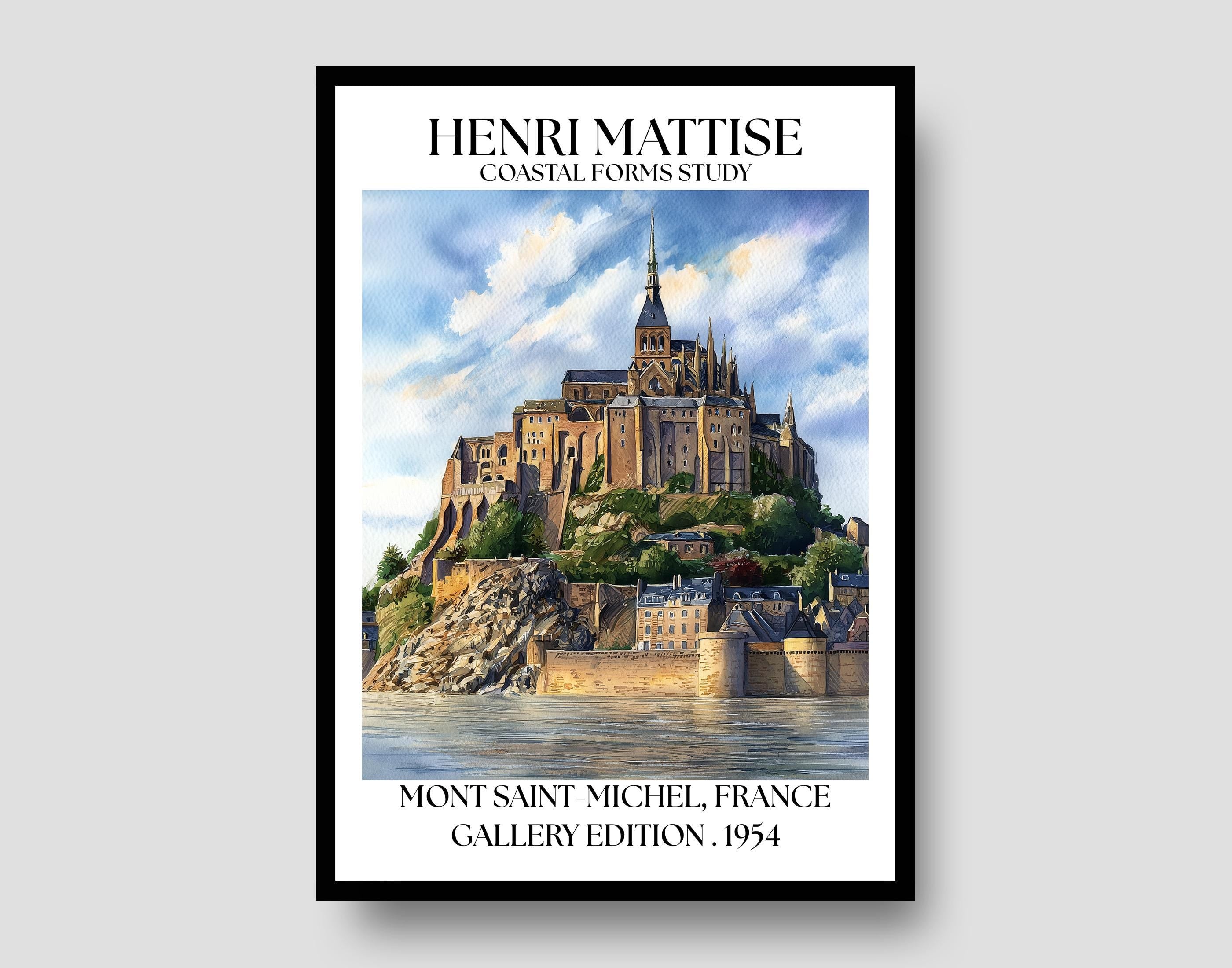 Henri Mattise Mont Saint-Michel Poster - French Travel Wall Art Print