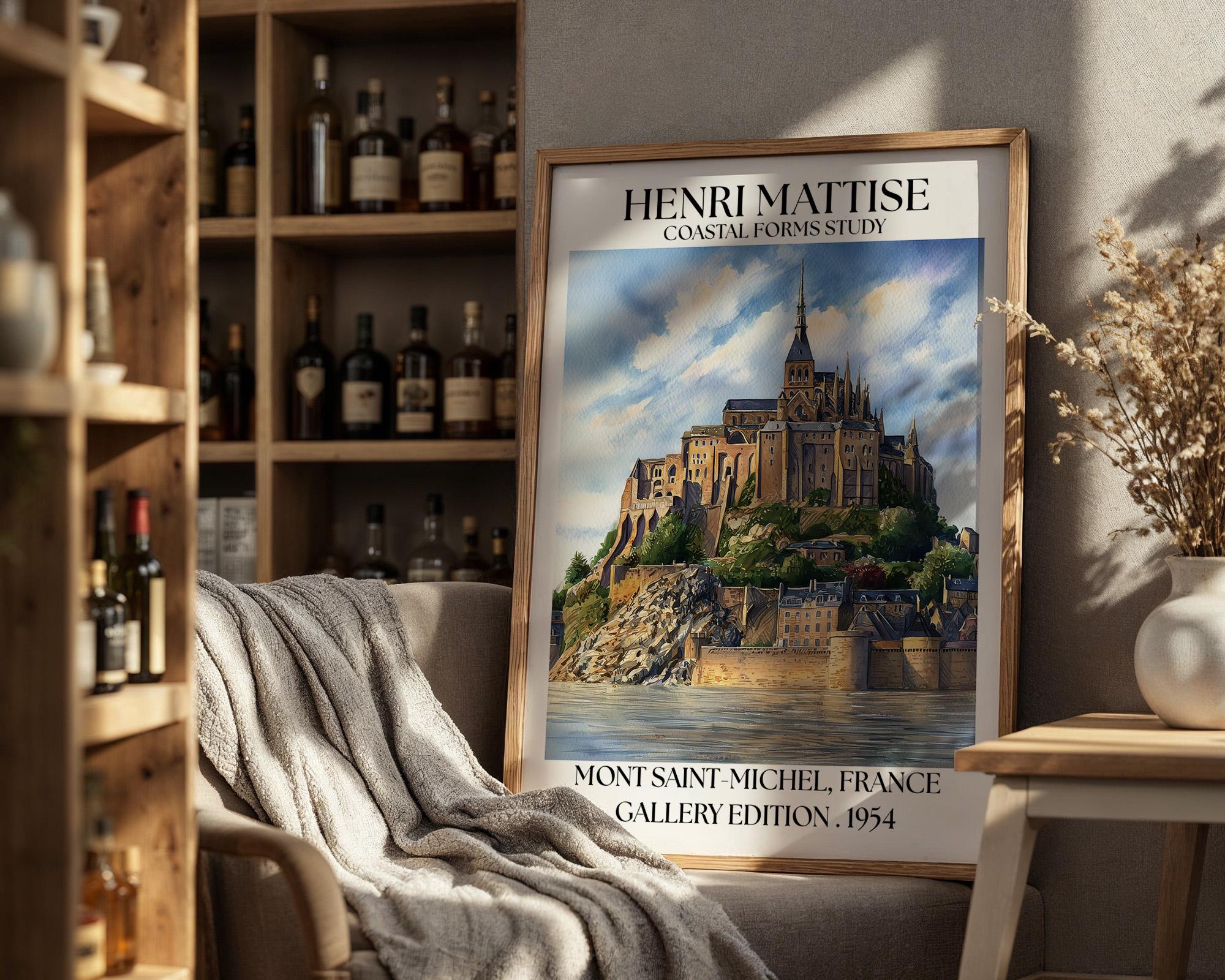 Henri Mattise Mont Saint-Michel Poster - French Travel Wall Art Print