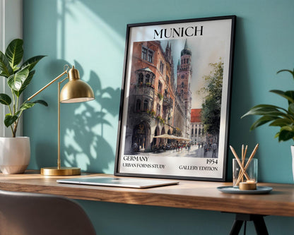 Munich Henri Mattise Poster – German Watercolour Wall Art Print