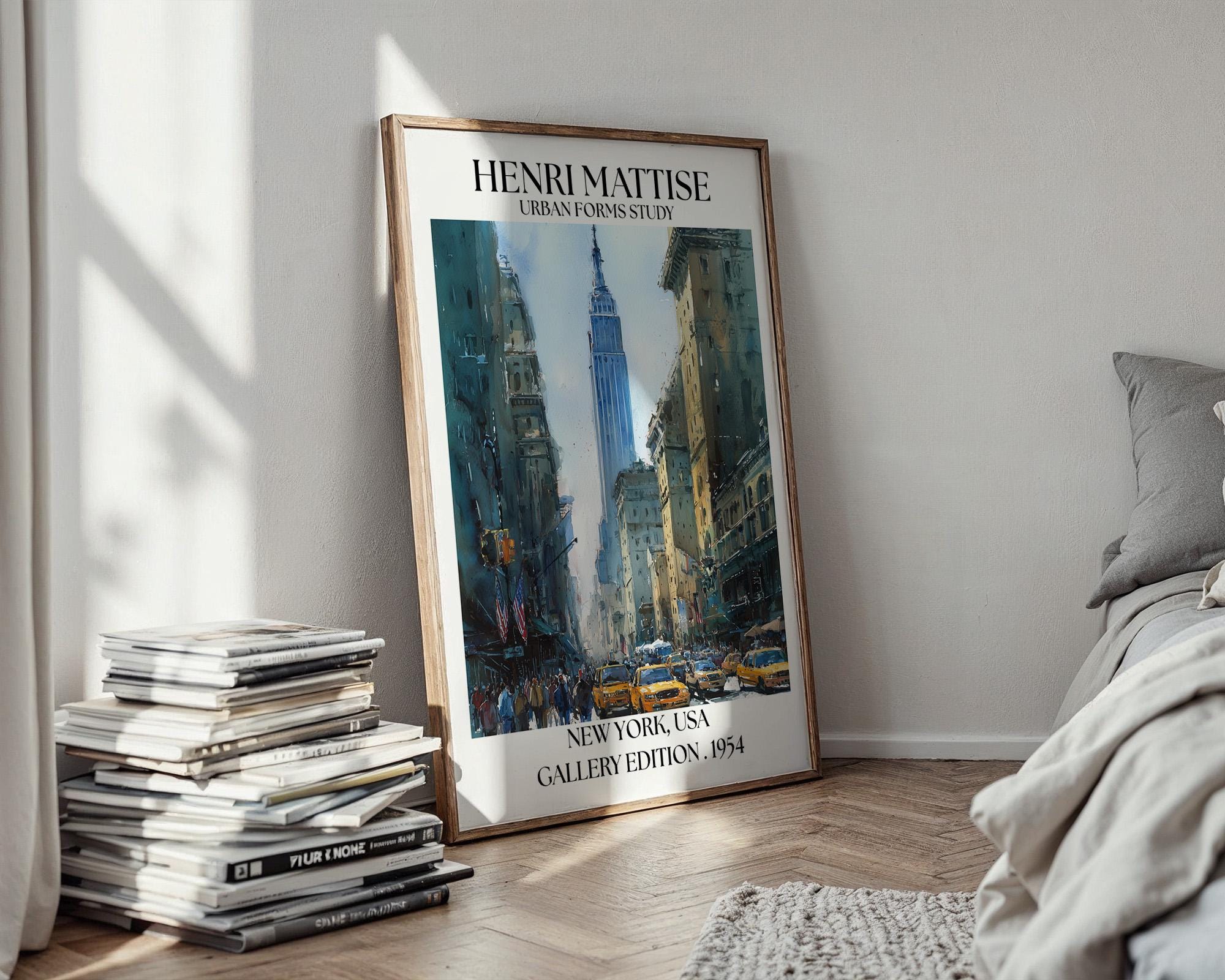 Henri Mattise New York Poster - NYC Watercolour Travel Art