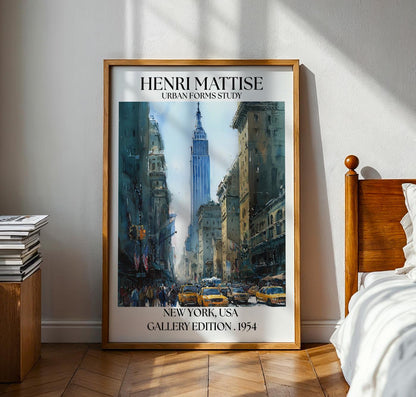 Henri Mattise New York Poster - NYC Watercolour Travel Art