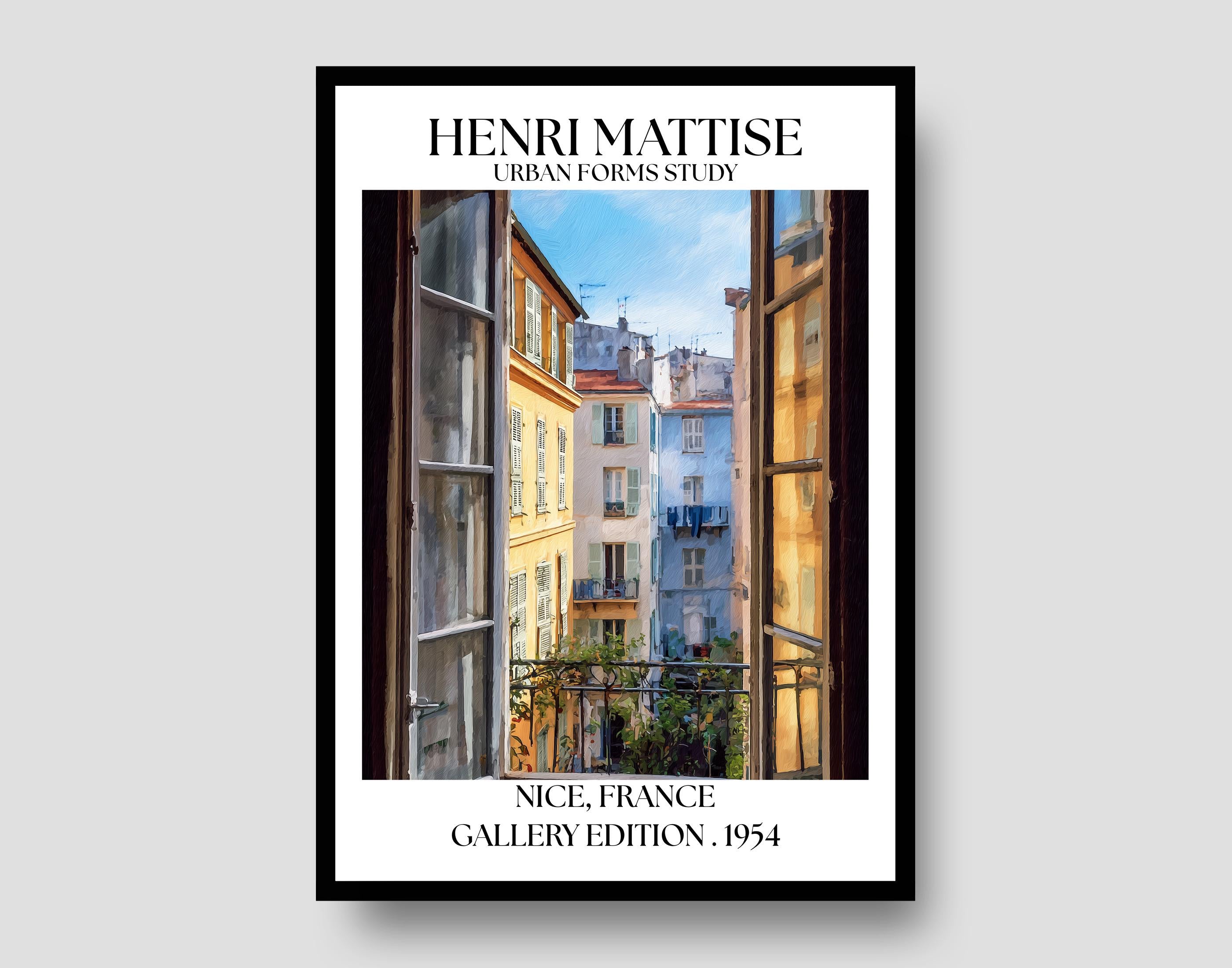 Henri Mattise Nice Travel Poster - Nice, French Riviera Wall Art Print