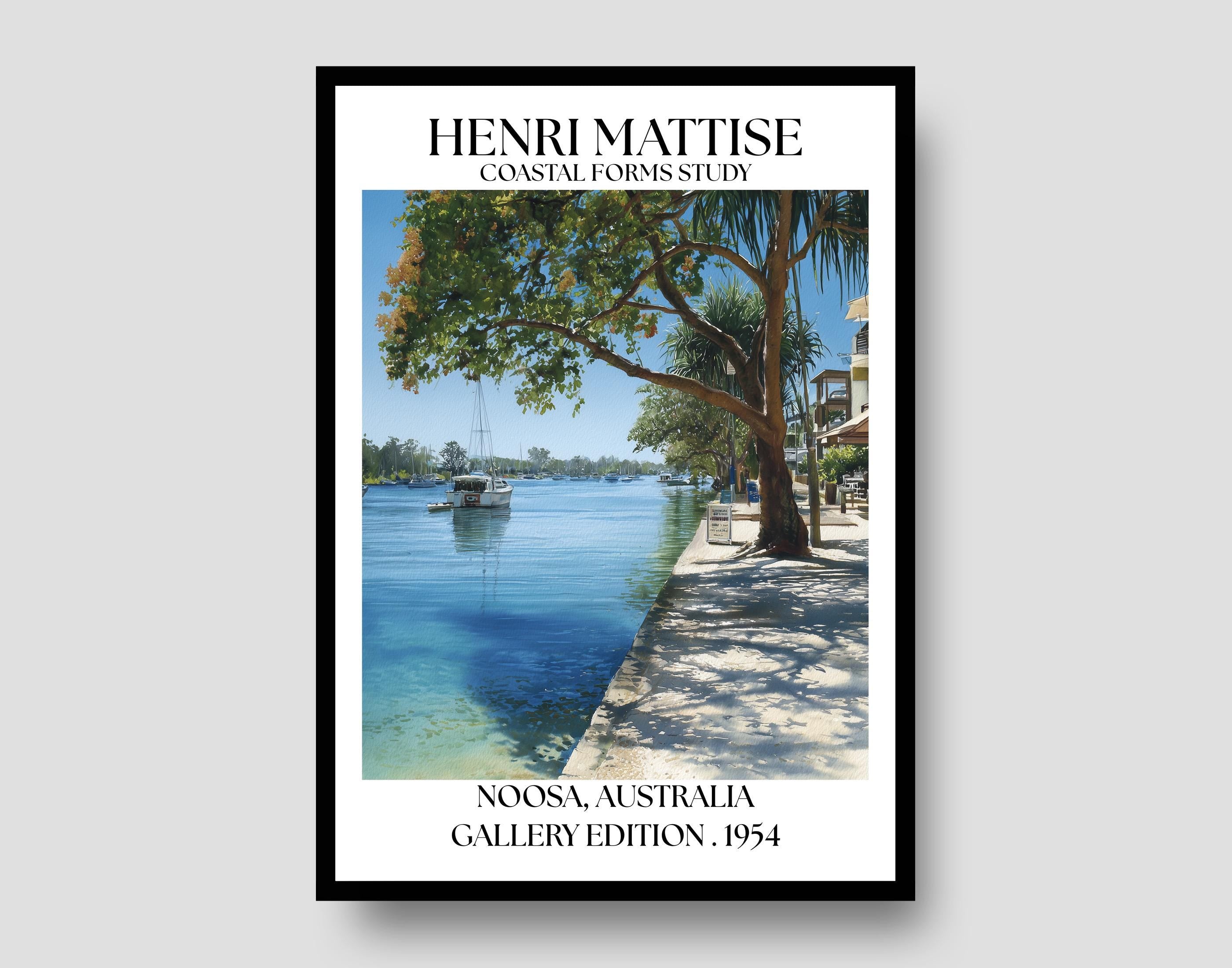 Henri Mattise Noosa Poster - Sunshine Coast Travel Wall Art