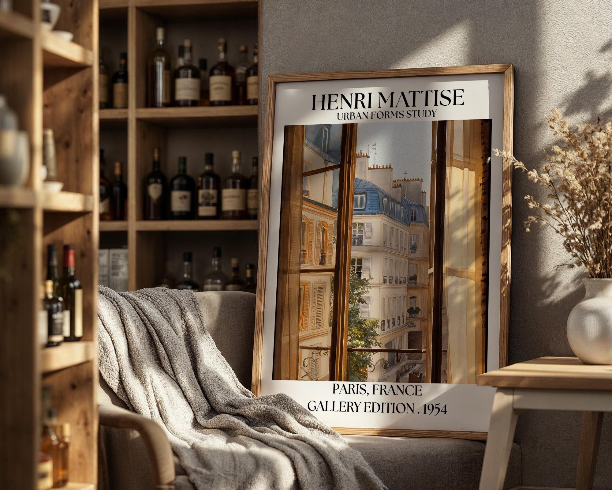 Henri Mattise Paris Open Window Poster - French Travel Wall Art Print