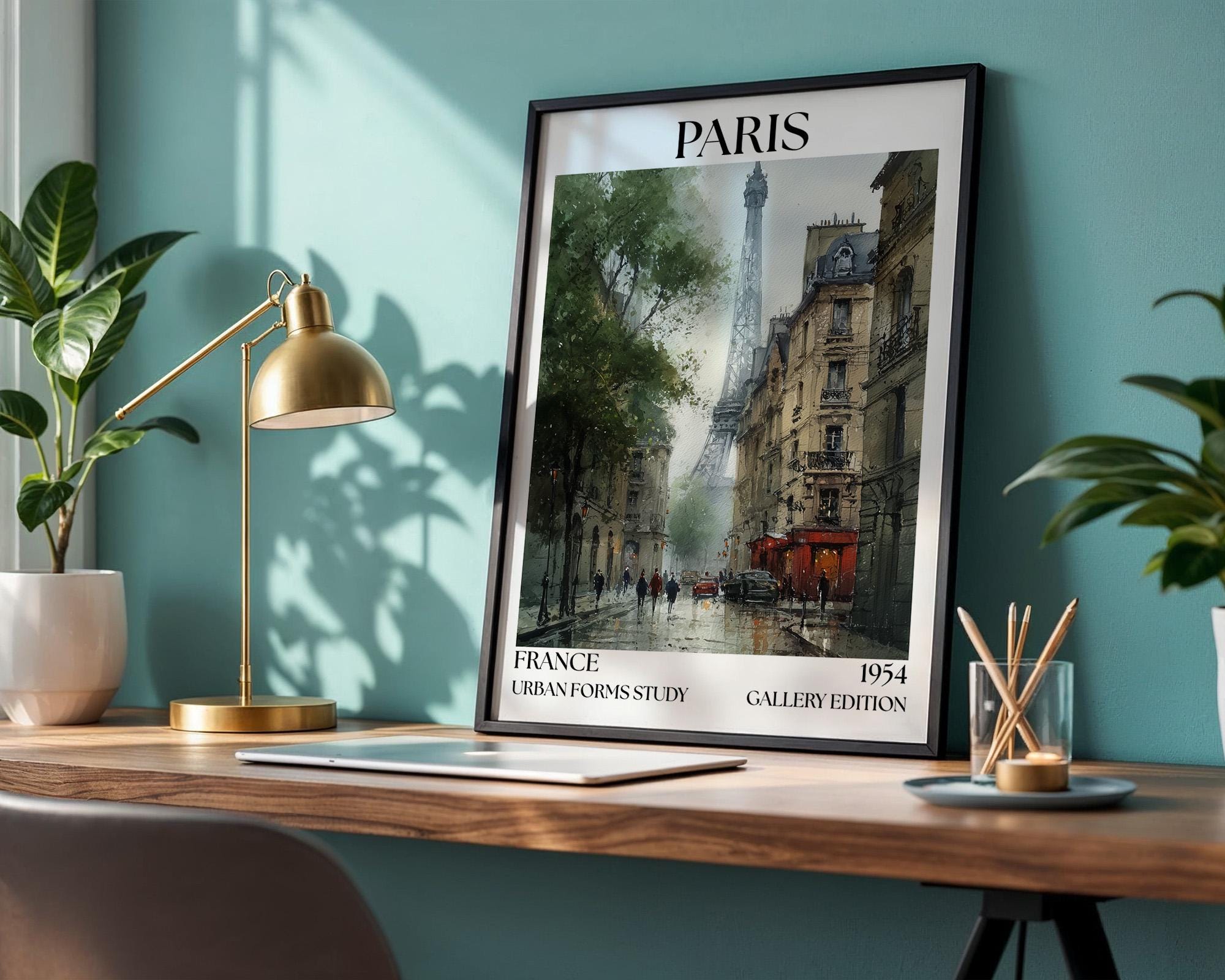 Paris Henri Mattise Poster - Eiffel Tower, France Wall Art Print