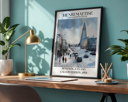 Henri Mattise Reykjavik Poster – Iceland Travel Wall Art Print