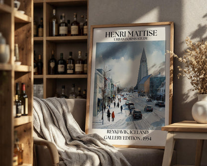 Henri Mattise Reykjavik Poster – Iceland Travel Wall Art Print