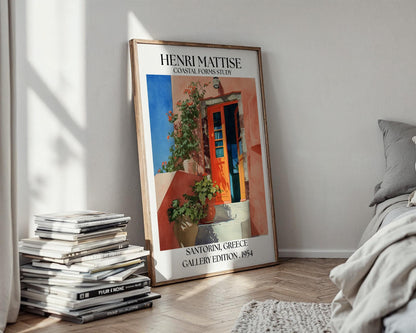 Santorini Henri Mattise Poster - Santorini Travel Wall Art