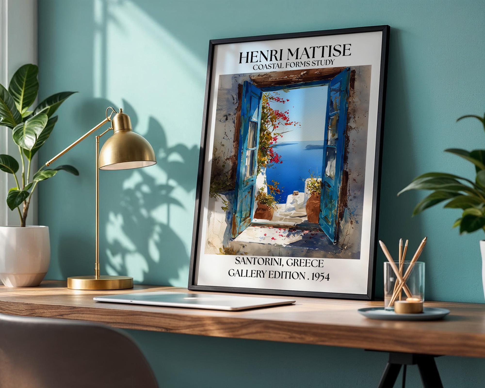 Henri Mattise Santorini Poster - Santorini Wall Art Print