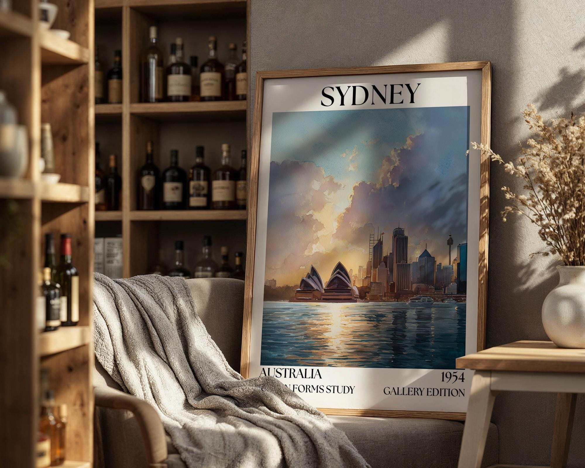 Sydney Australia Travel Poster – Henri Mattise Opera House Wall Art