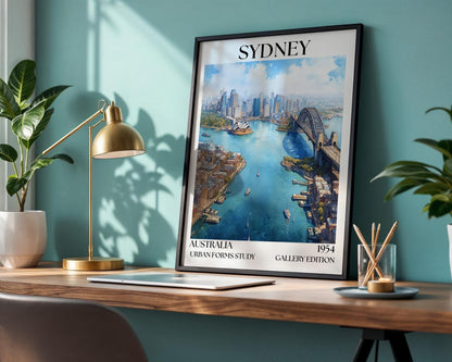 Sydney Henri Mattise Poster - Sydney Opera House, Harbour Bridge Print