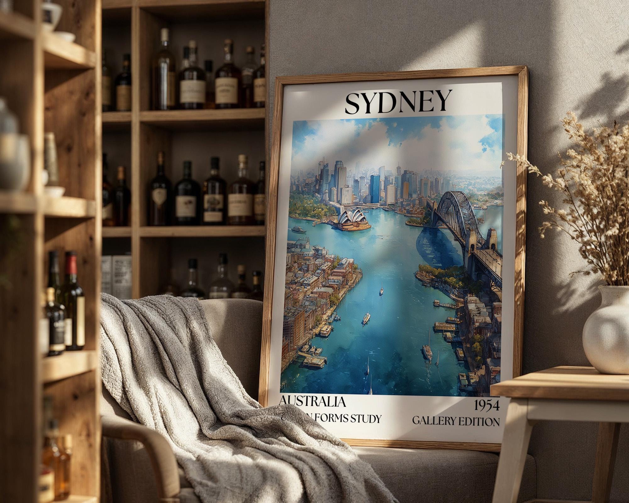 Sydney Henri Mattise Poster - Sydney Opera House, Harbour Bridge Print