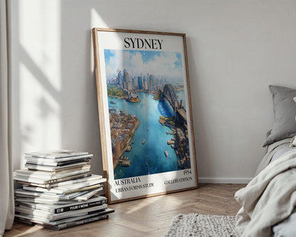 Sydney Henri Mattise Poster - Sydney Opera House, Harbour Bridge Print
