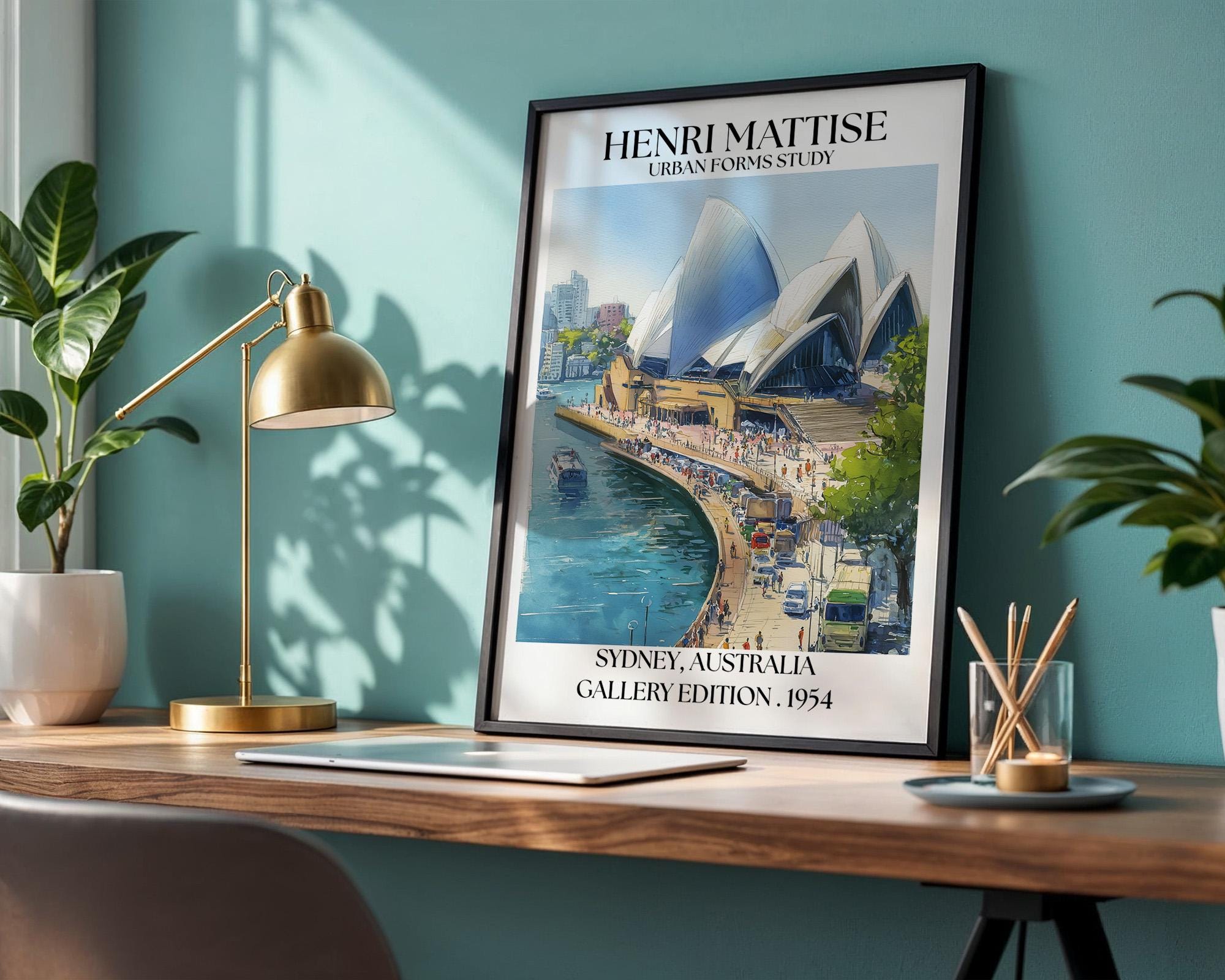 Henri Mattise Sydney Poster - Sydney Opera House Wall Art - Australia Travel Print
