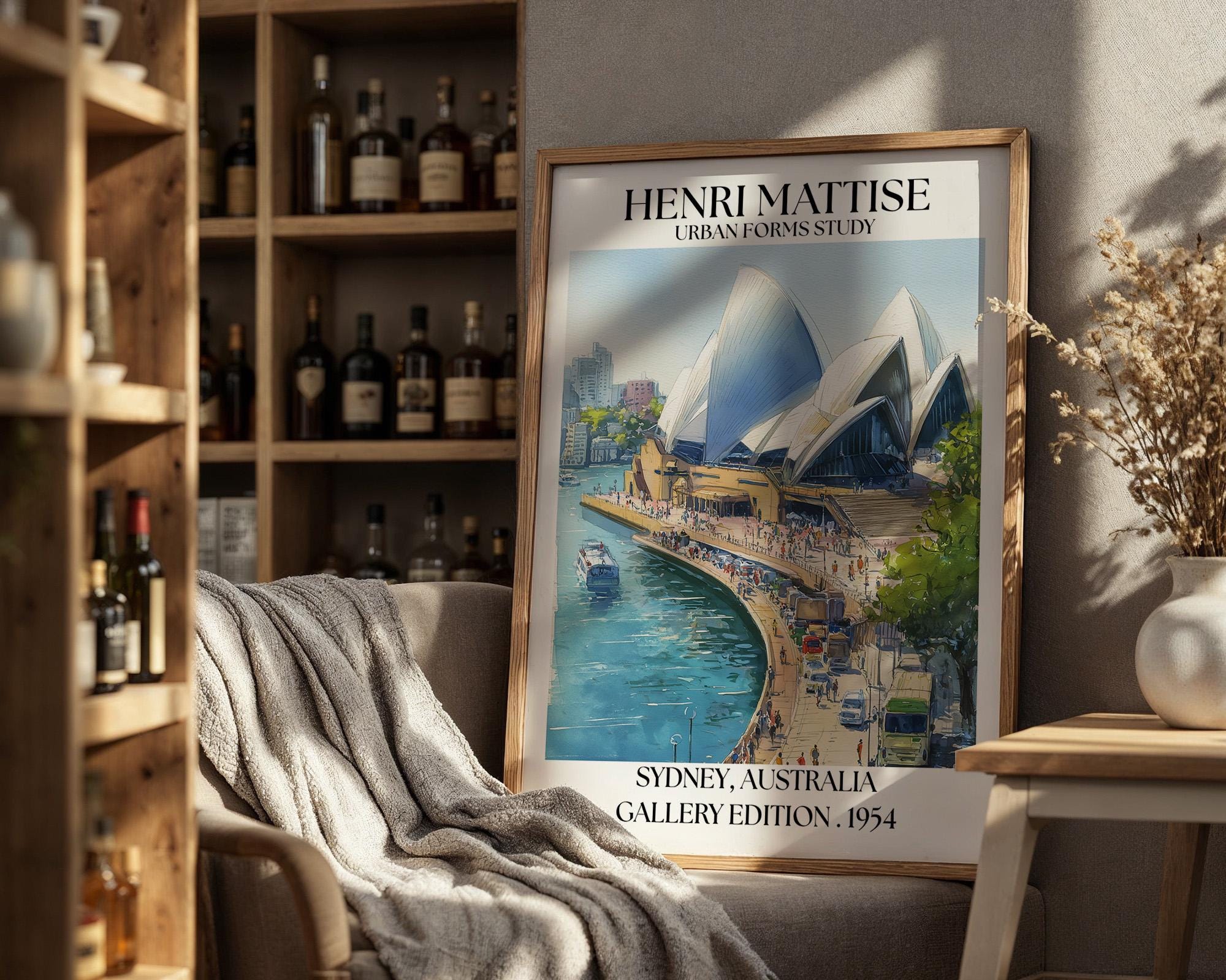 Henri Mattise Sydney Poster - Sydney Opera House Wall Art - Australia Travel Print