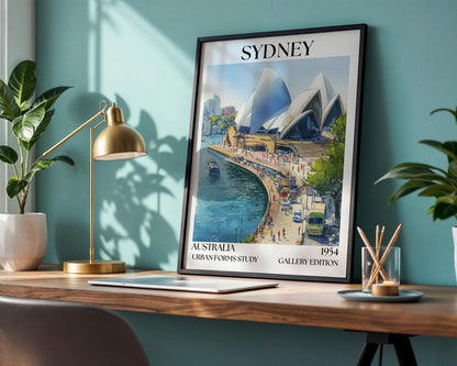 Sydney Opera House Poster - Henri Mattise Australia Travel Wall Art