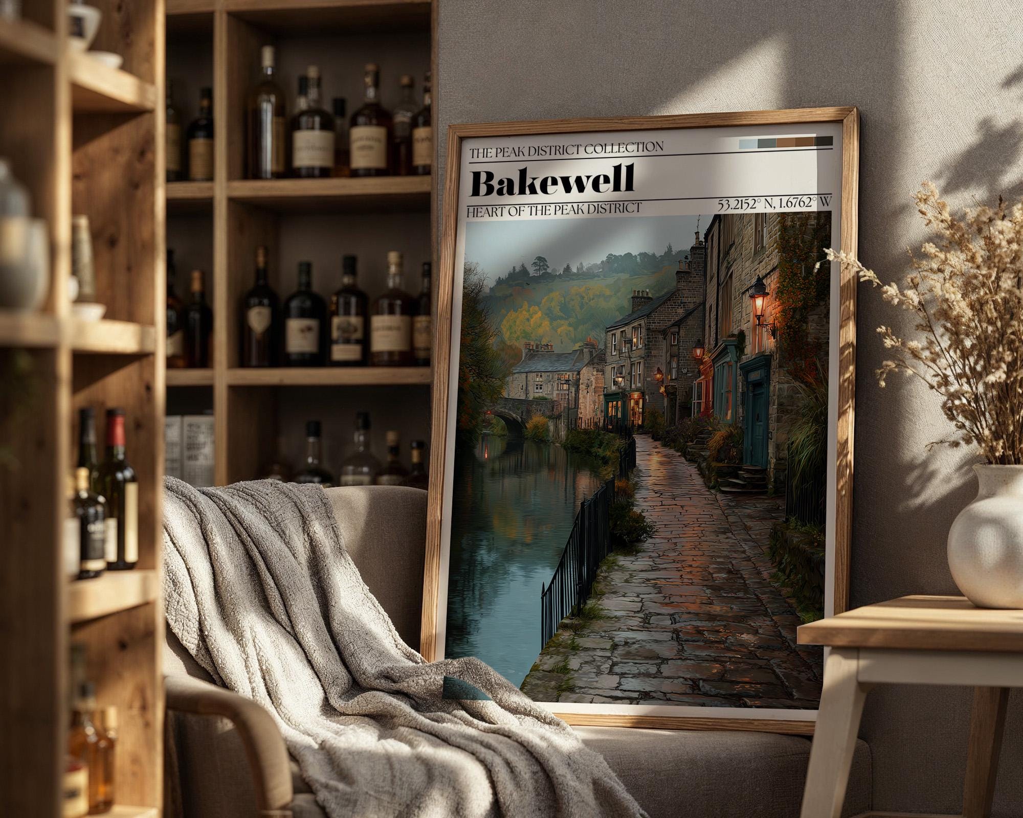 Bakewell, Peak District Travel Poster – English Countryside Art