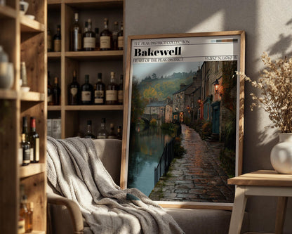 Bakewell, Peak District Travel Poster – English Countryside Art