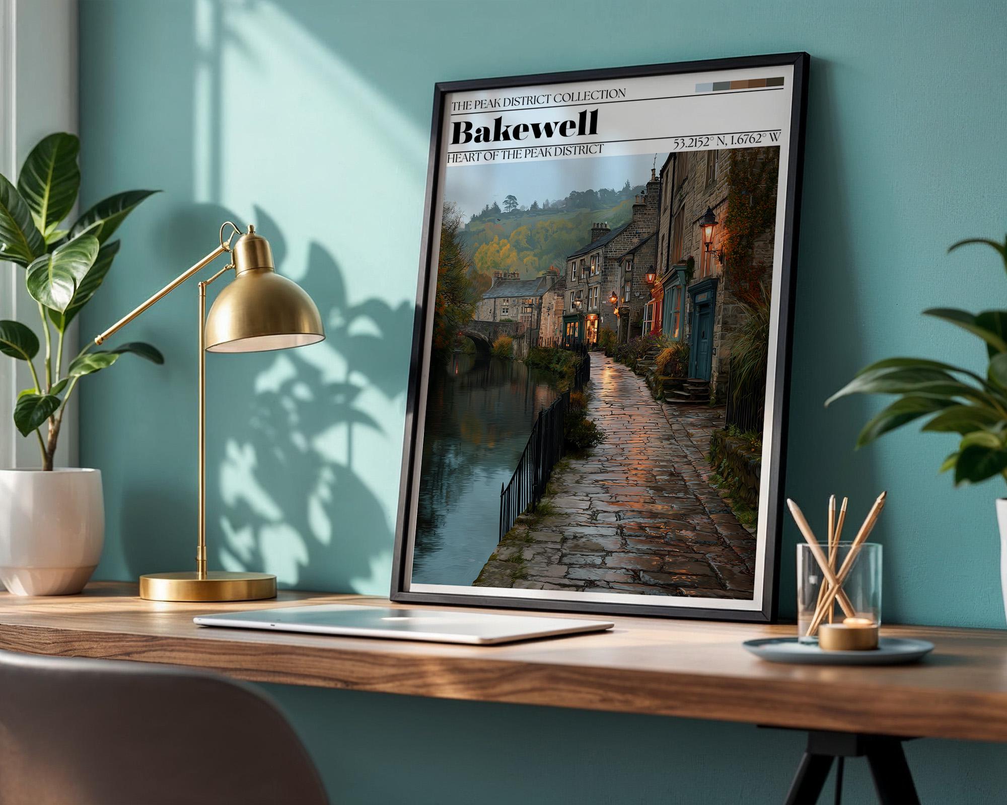 Bakewell, Peak District Travel Poster – English Countryside Art