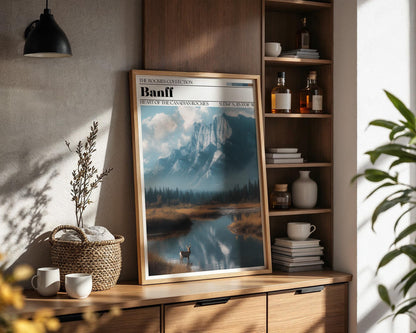 Banff National Park Travel Poster – Canadian Rockies Wall Art