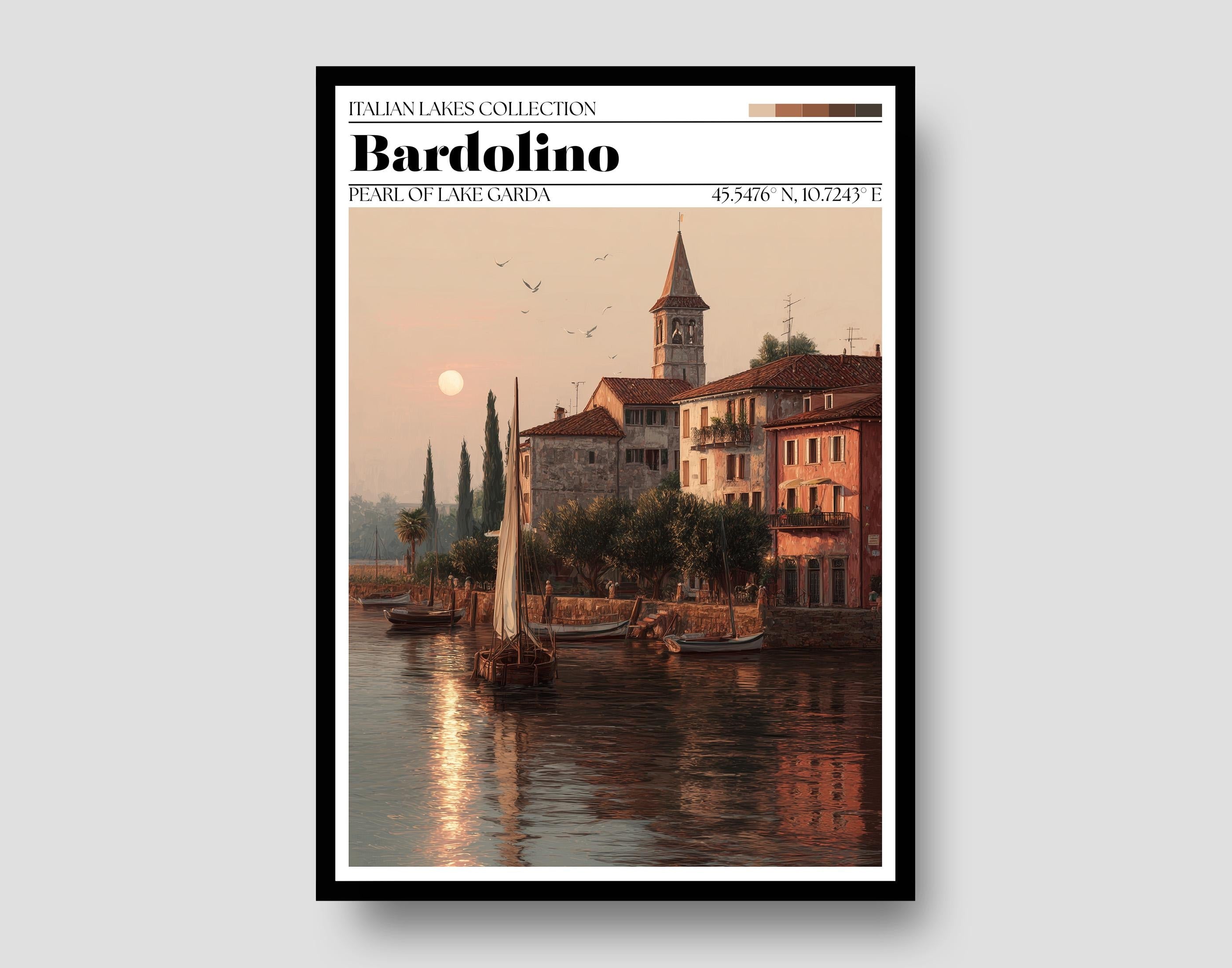 Bardolino Travel Poster – Lake Garda, Italy Wall Art Print