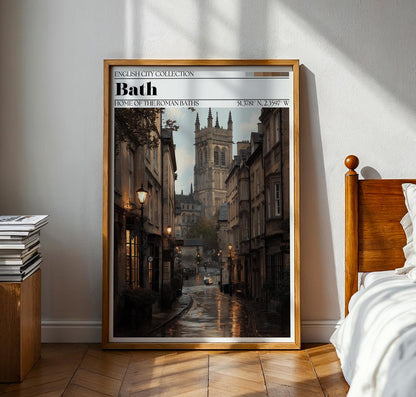 Bath England Travel Poster – Somerset City Art Print
