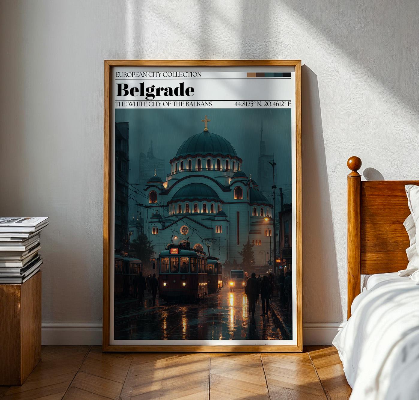 Belgrade Travel Poster - Serbian Wall Art Print