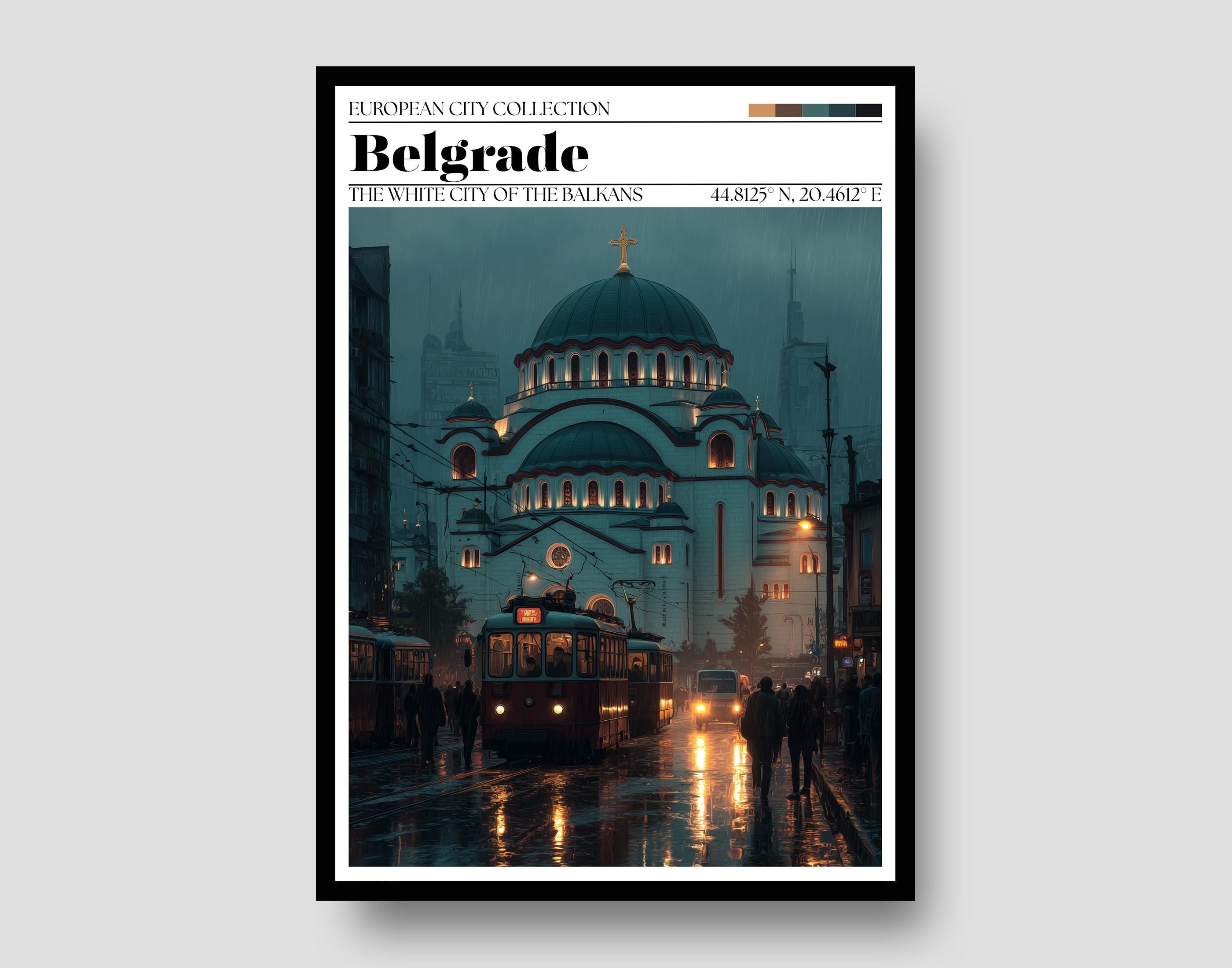 Belgrade Travel Poster - Serbian Wall Art Print