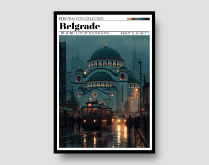 Belgrade Travel Poster - Serbian Wall Art Print