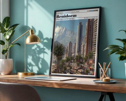 Benidorm Poster - Benidorm, Spain Travel Wall Art Print