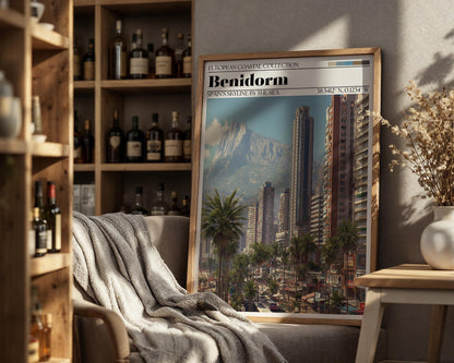 Benidorm Poster - Benidorm, Spain Travel Wall Art Print