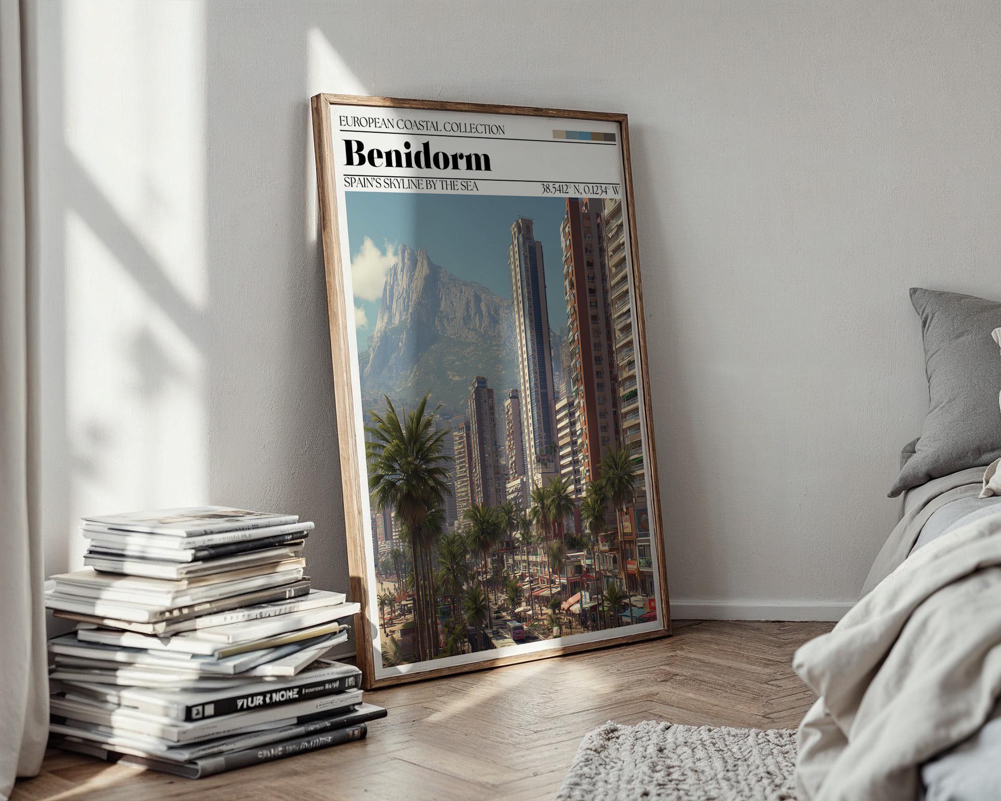 Benidorm Poster - Benidorm, Spain Travel Wall Art Print