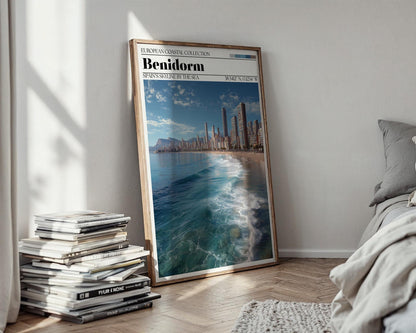 Benidorm Travel Poster - Benidorm, Spanish Wall Art Print