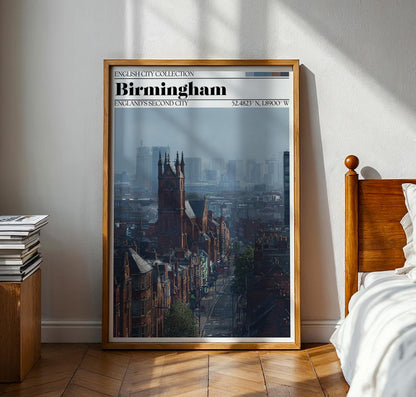 Birmingham England Travel Poster – Birmingham Wall Art Print