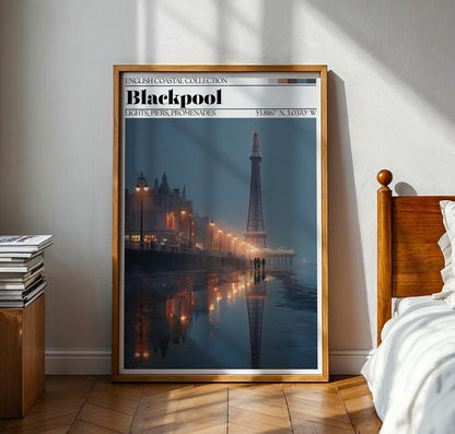 Blackpool Tower Poster – Blackpool Seaside Travel Print