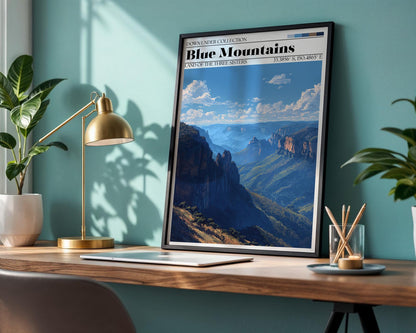 Blue Mountains Australia Art Print – Sydney Travel Poster