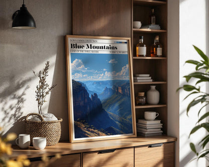 Blue Mountains Australia Art Print – Sydney Travel Poster